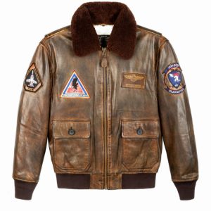 Top Hook Leather Jacket